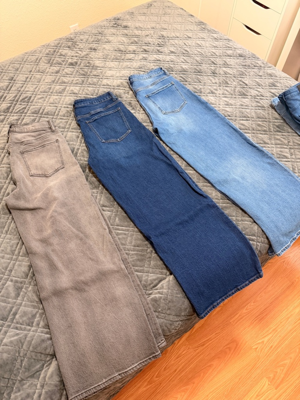 Women’s Denim Jeans - Grey, Dark Blue & Light Blue Bundle